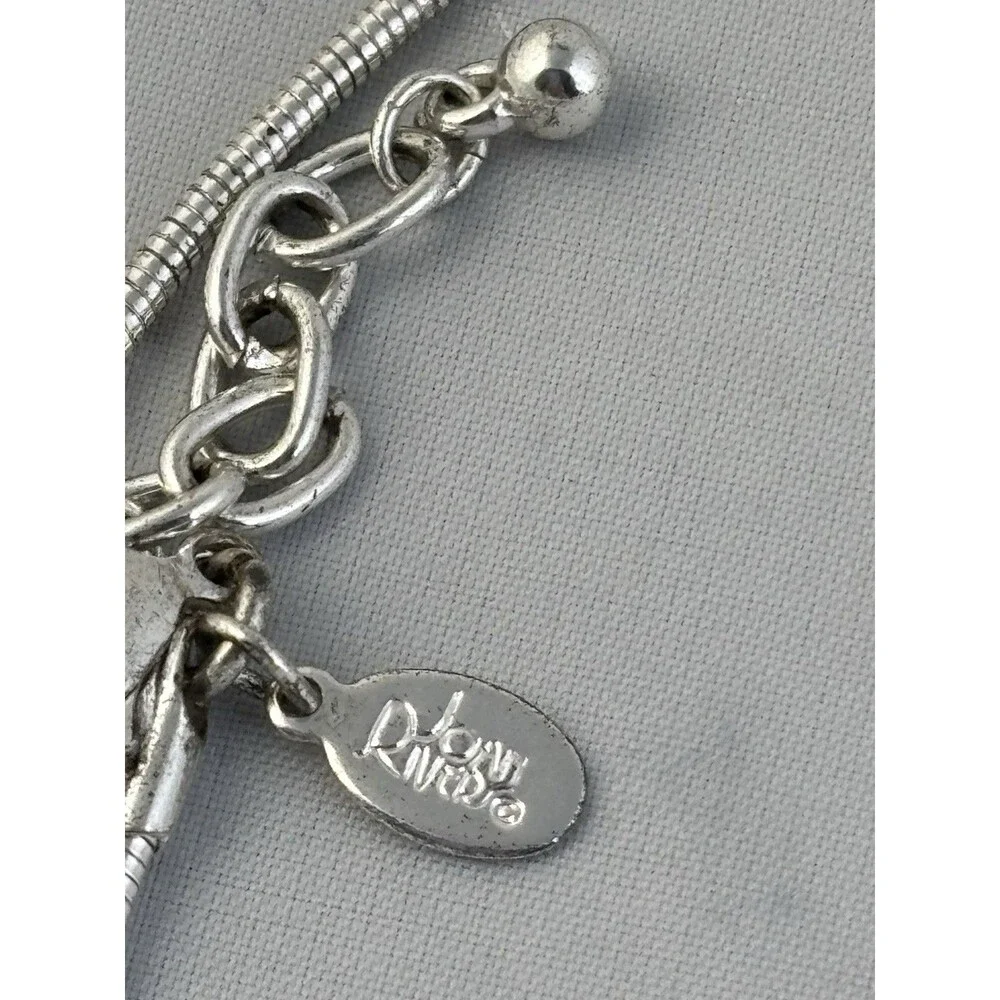 Joan Rivers Blue Druzy Round Pendant On Silvertone Wire Necklace 17”-20”